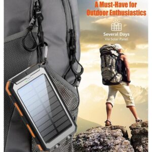 Solar Charger, 8000mAh Portable Solar Power For All Mobile Phones,