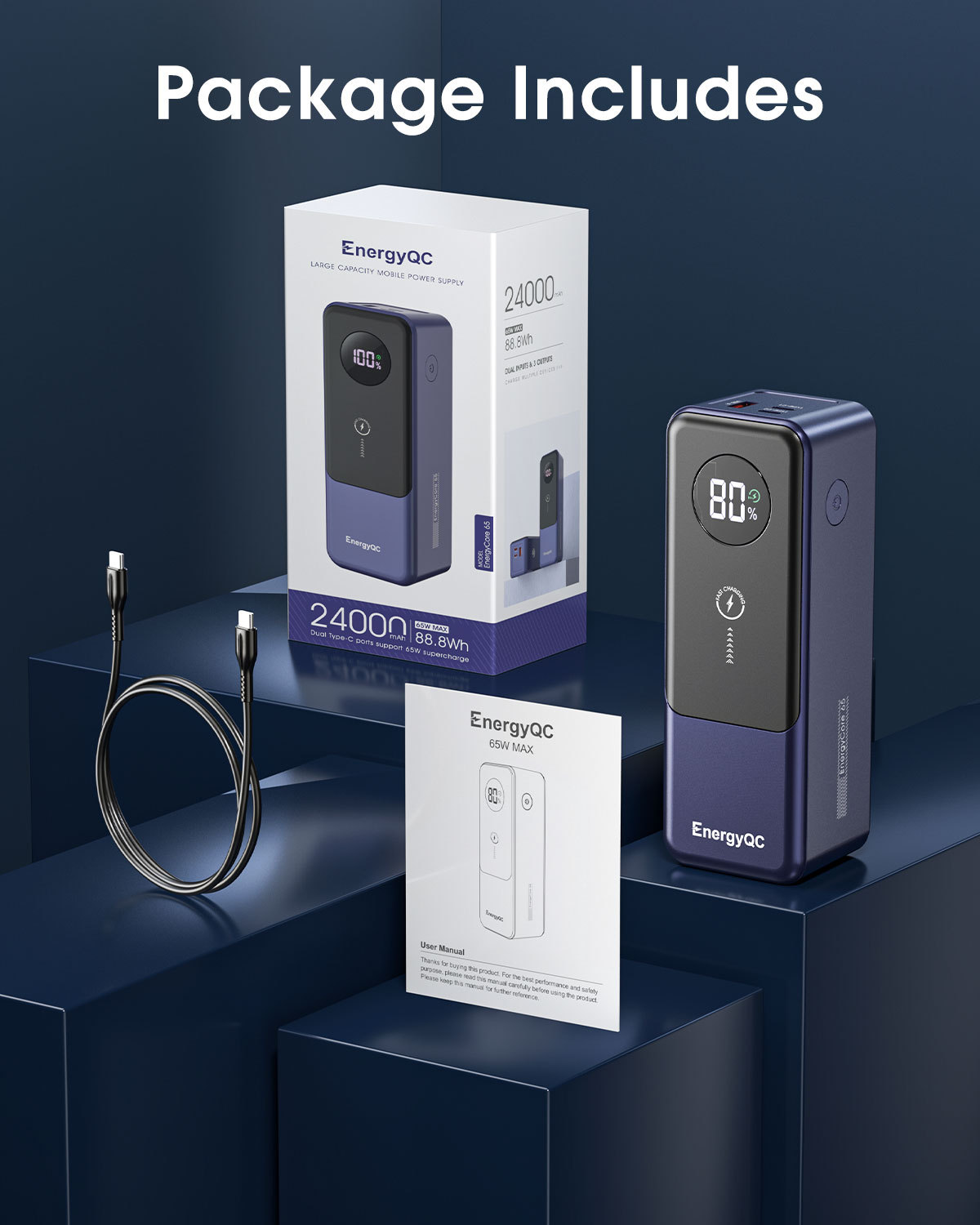 💻 65W Power Bank - High-Power USB-C PD Laptop Charger Portable Battery Pack - Image 5