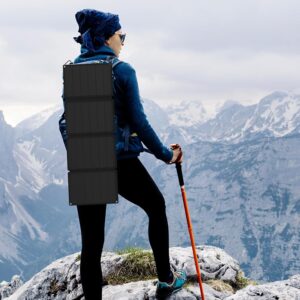 ☀️ 36W Portable Solar Panel Charger - Foldable Solar Phone Charger with QC 3.0 Fast Charging