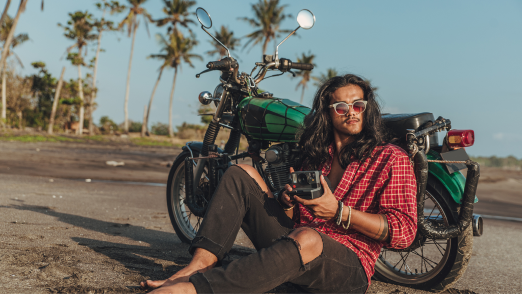 Digital Nomad and his bike